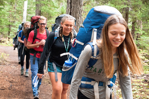 Upper School outdoor ed hike